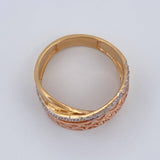 Anillo Rustico Curva 4.3gr / T7 3/4 / Tres Oros  18K %