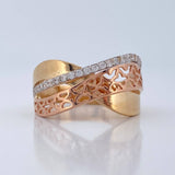 Anillo Rustico Curva 4.3gr / T7 3/4 / Tres Oros  18K %