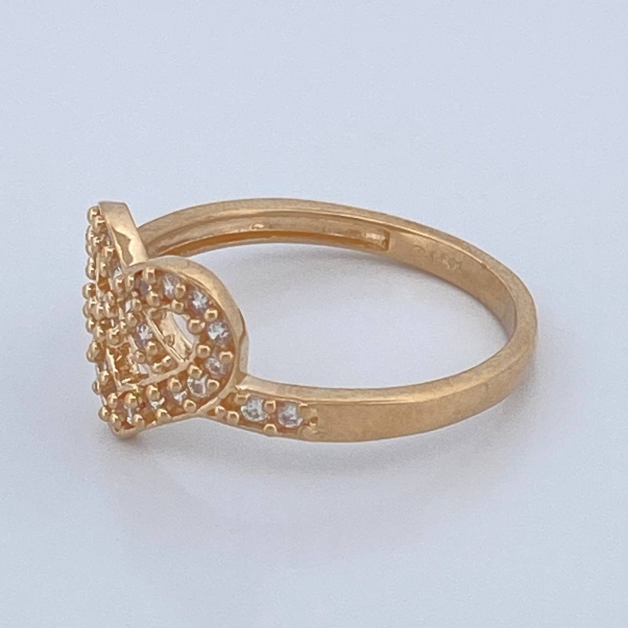 Anillo Corazon 2.6gr / T7 1/4 / Oro Amarillo 18K %