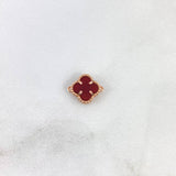Charm Clover VCyA 0.9gr / 1.3cm / Amber Red Rose Gold +4 *