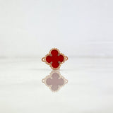 Charm Clover VCyA 0.9gr / 1.3cm / Amber Red Rose Gold +4 *