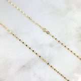 Cadena Flor Espejo 1.65gr / 19 3/4 in / 2.2mm Oro Amarillo +3 18K !