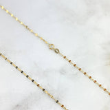 Cadena Flor Espejo 1.6gr / 19 1/2 in / 2.18mm Oro Amarillo +3 18K !