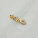 Charm Mom 1.05gr / 1 in / 18K Yellow White Gold %