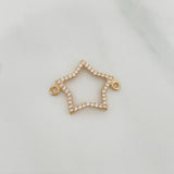 Charm Star Silhouette 0.85gr / 3/4 in / 18K Yellow Gold %