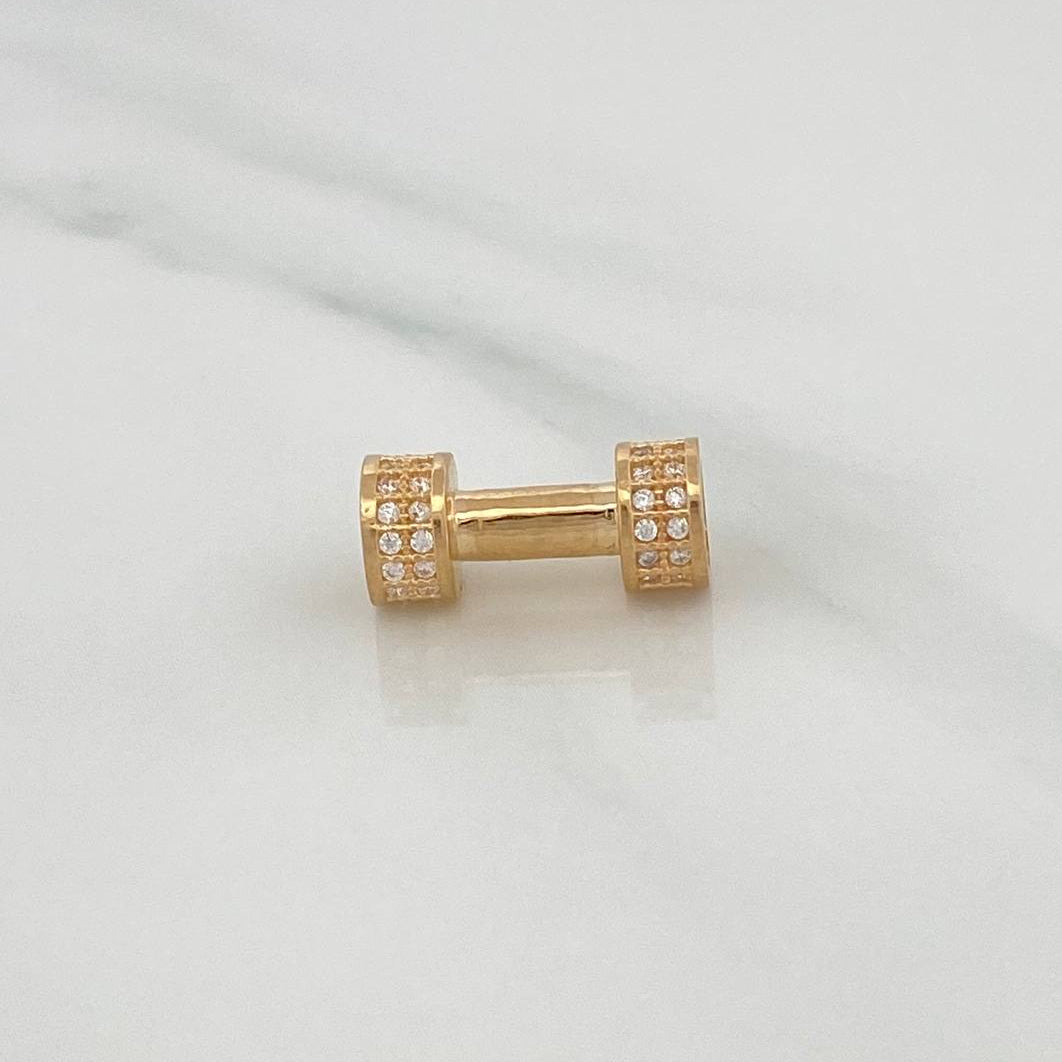 Herraje Cilindro Rustico Mancuerna 2.2gr / 1/2 in / Oro Amarillo 18K %