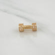 Herraje Cilindro Rustico Mancuerna 2.2gr / 1/2 in / Oro Amarillo 18K %
