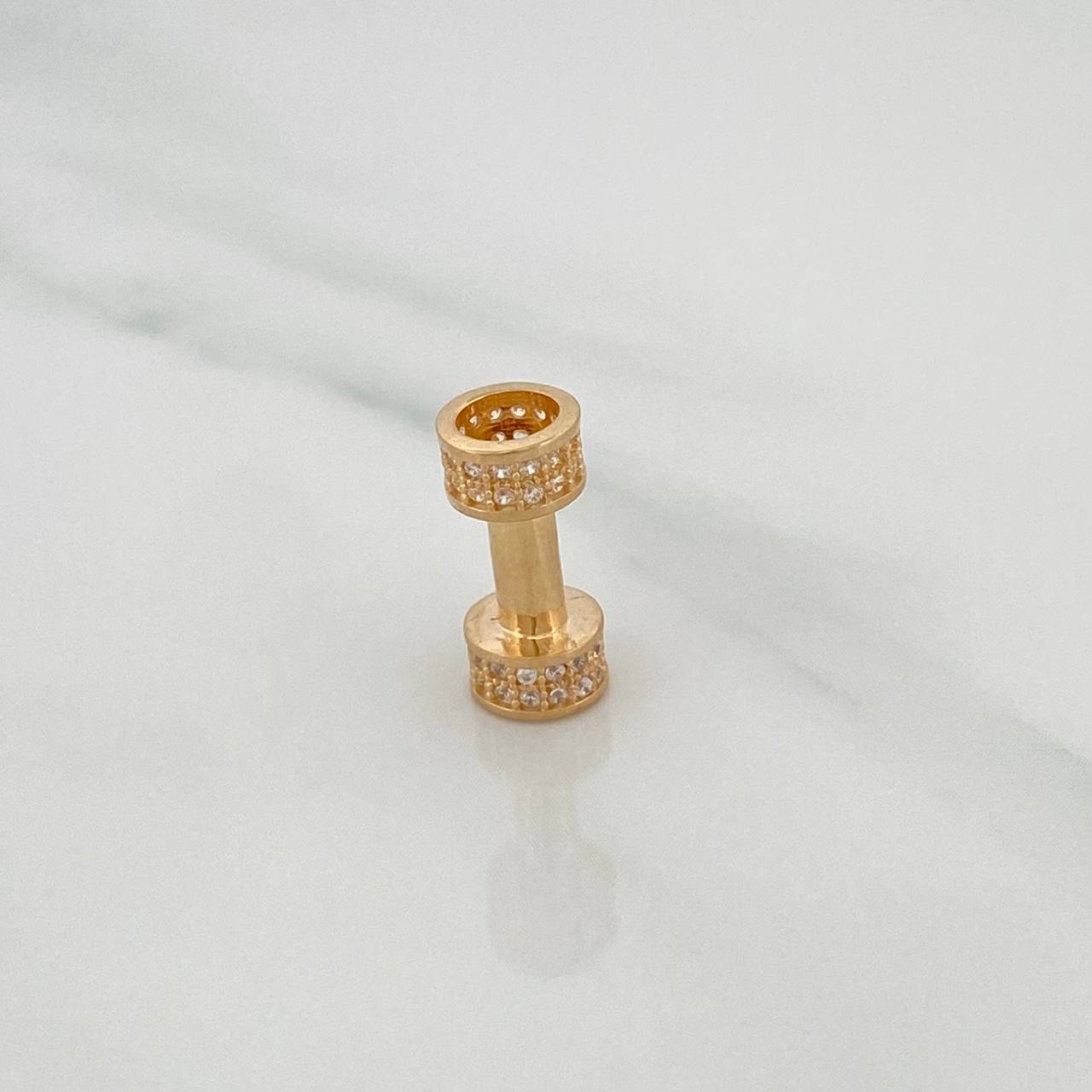 Herraje Cilindro Rustico Mancuerna 2.2gr / 1/2 in / Oro Amarillo 18K %