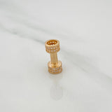 Herraje Cilindro Rustico Mancuerna 2.2gr / 1/2 in / Oro Amarillo 18K %