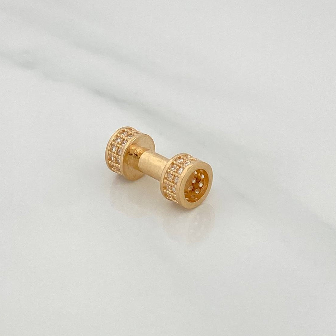 Herraje Cilindro Rustico Mancuerna 2.2gr / 1/2 in / Oro Amarillo 18K %