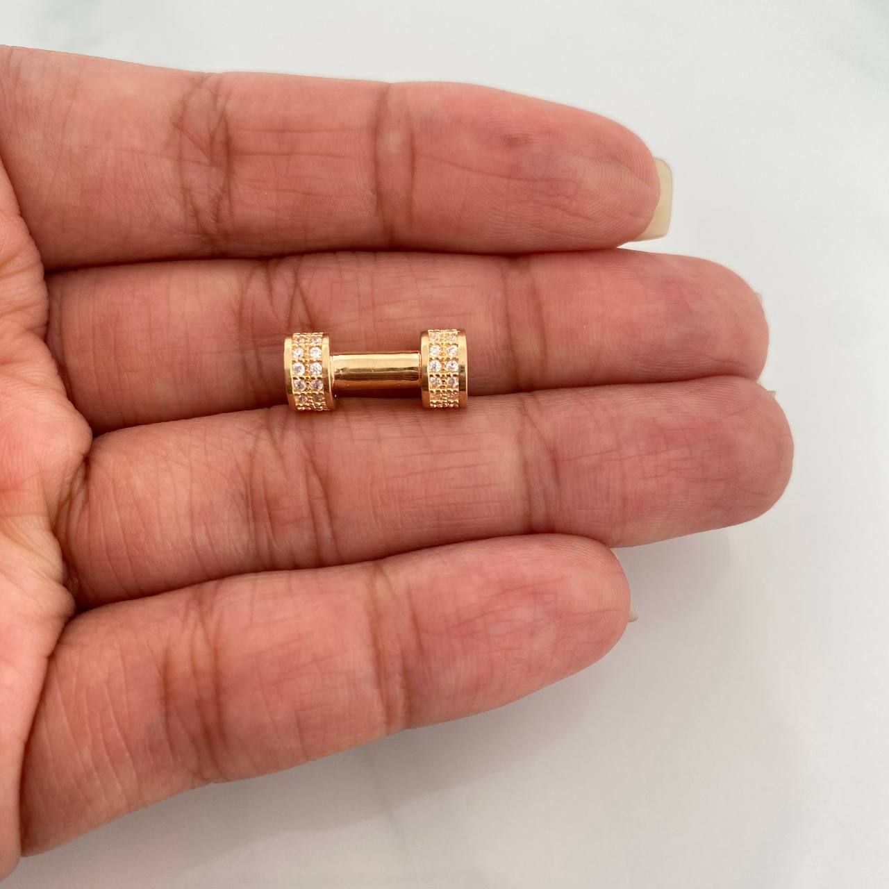 Herraje Cilindro Rustico Mancuerna 2.2gr / 1/2 in / Oro Amarillo 18K %