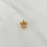Charm Crown 1.4gr / 1/2 in / 18K Yellow Gold %