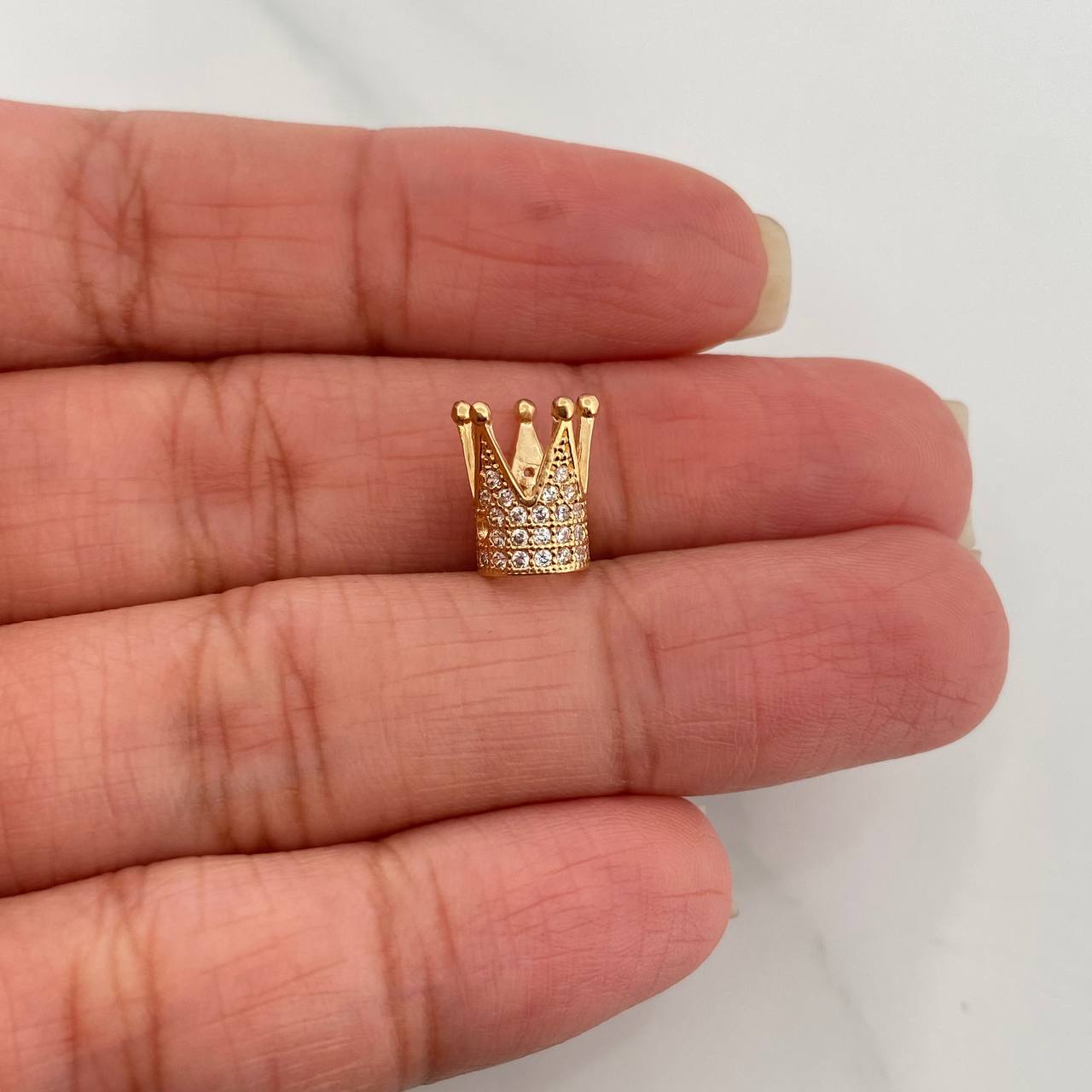 Charm Crown 1.4gr / 1/2 in / 18K Yellow Gold %