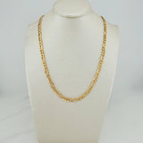 Cadena Figaro 7.5gr / 28 1/4 in / 4.14mm Oro Amarillo +1 18K $