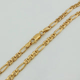 Cadena Figaro 18.6gr / 24 1/4 in / 3.7mm Oro Amarillo +1 18K $