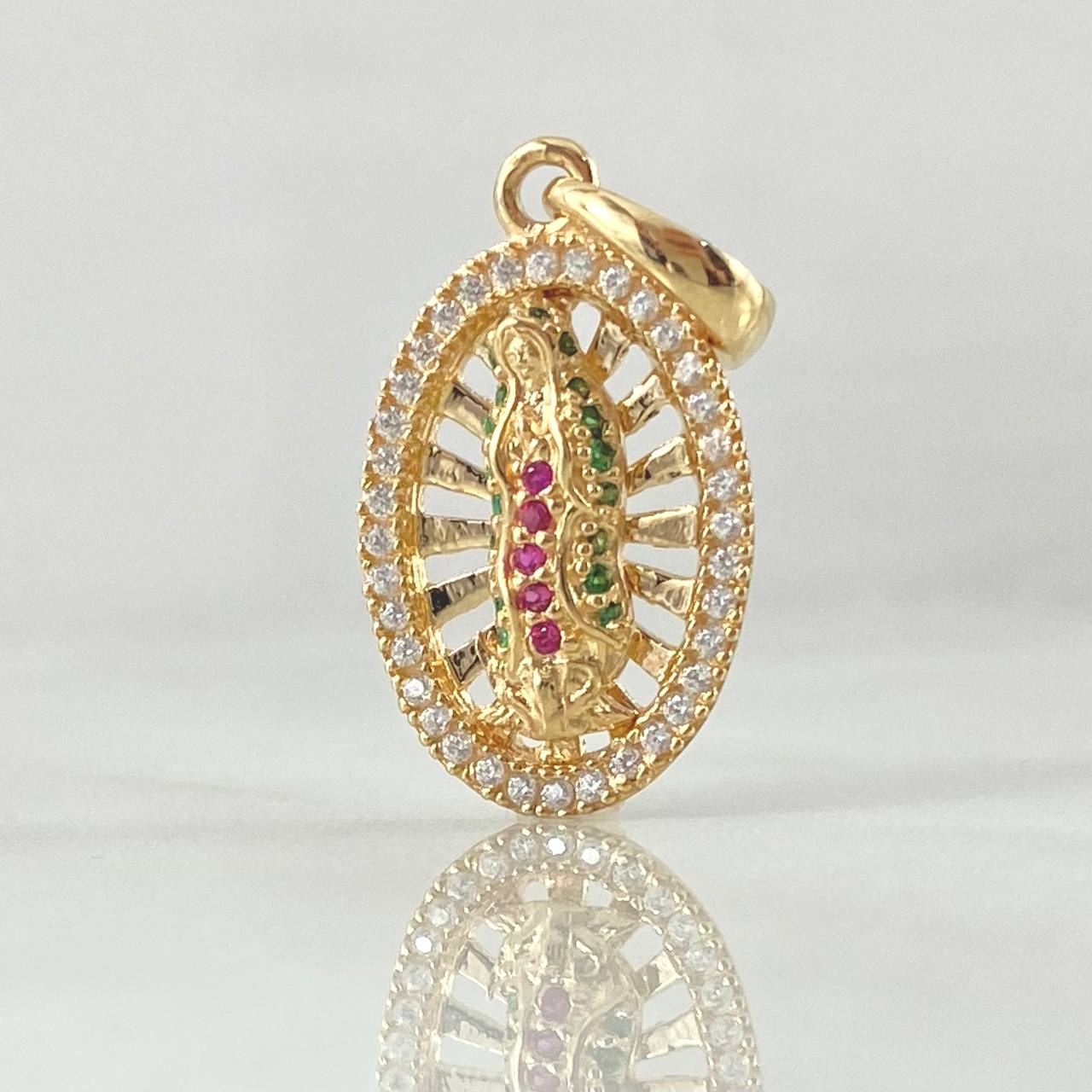 Dije Virgen de Guadalupe Ovalo Filigrana 2.35g / 1 in Oro Amarillo 18K