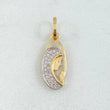 Dije Virgen Maria 1.2gr / 2.2cm / Silueta Ovalo Dos Oros Amarillo Blanco 18K *