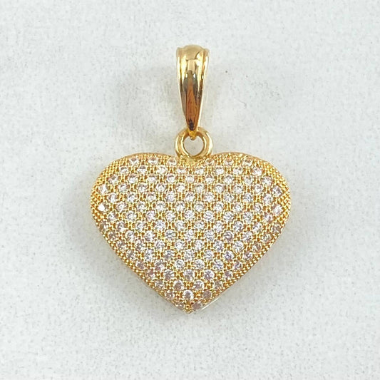 Dije Corazon Tupido 2.25gr / 1 in / Oro Amarillo 18K