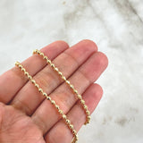 Cadena Militar 14.35gr / 50cm / 3mm Diamantada Oro Amarillo +3 18K