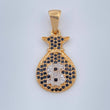 Dije Bolsa De Dinero 2.5gr / 1 1/4 in / Dos Oros Amarillo Blanco 18K %