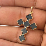 Dije Cruz Trebol 2.5gr / 1 1/2 in / Oro Amarillo Nac.Esp. 18K %