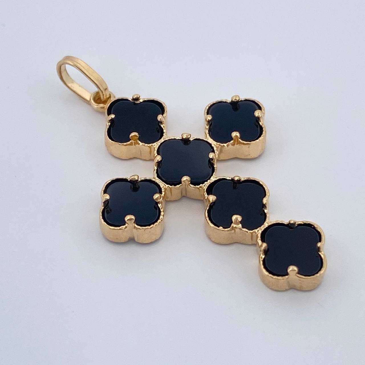 Dije Cruz Trebol 2.5gr / 1 1/2 in / Oro Amarillo Nac.Esp. 18K %