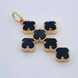 Dije Cruz Trebol 2.5gr / 1 1/2 in / Oro Amarillo Nac.Esp. 18K %