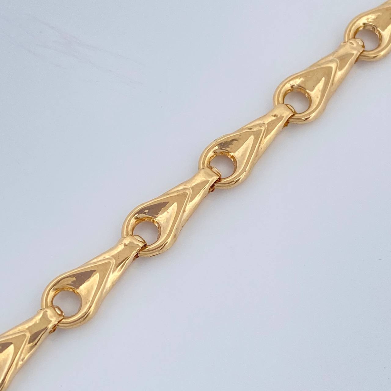 Tobillera Espiga Rustica 4.75gr / 9 1/4 in / 5.15mm Oro Amarillo 18K %