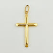 Dije Cruz Puntas Planas 0.5gr / 1 in / Oro Amarillo 18K