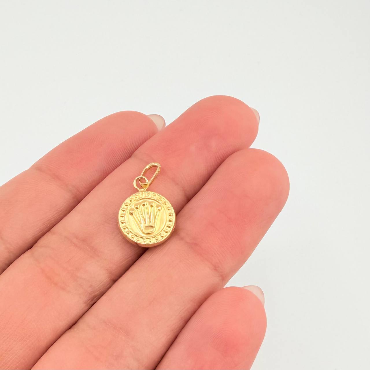 Dije Corona Rx 0.5gr / 1/2 in / Oro Amarillo 18K *