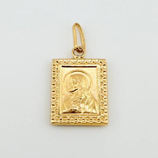 Dije Virgen Del Carmen - Jesus 0.75gr / 3/4 in / Oro Amarillo 18K