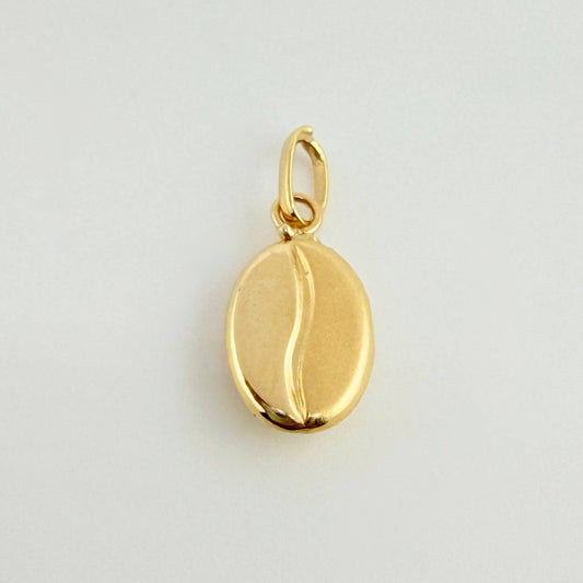 Pendant Coffee Bean 0.35gr / 1.5cm / 18K Yellow Gold