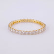 Anillo Carril Tupido Diamantes 40pts 1.25g / T6 3/4 Oro Amarillo 18K
