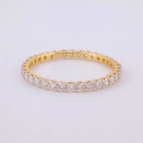 Anillo Carril Tupido Diamantes 40pts 1.15g / T6 Oro Amarillo 18K