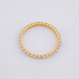 Anillo Carril Tupido Diamantes 40pts 1.15g / T6 Oro Amarillo 18K