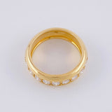 Anillo Medio Carril Moisanitas 27pts 6.2g / T6 3/4 Oro Amarillo 18K