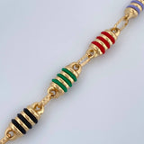 Pulso Rustico Barril 5.25gr / 8 1/4 in / 3mm Oro Amarillo 18K &