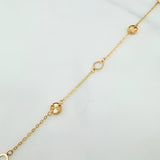 Pulso Modulable Aro Seguido Circulos 1.7 g / 7 3/4 in - 6 3/4 in / 1.19 mm Oro Amarillo 18K