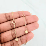 Pulso Modulable Aro Seguido Circulos 1.7 g / 7 3/4 in - 6 3/4 in / 1.19 mm Oro Amarillo 18K