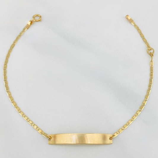 Pulso Modulable Escalera Plana Placa Rectangular 1.45 g / 7 in - 6 in / 1.5 mm Oro Amarillo 18K