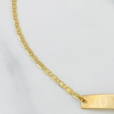 Pulso Modulable Escalera Plana Placa Rectangular 1.45 g / 7 in - 6 in / 1.5 mm Oro Amarillo 18K