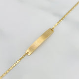 Pulso Modulable Escalera Plana Placa Rectangular 1.4 g / 7 in - 6 in / 1.5 mm Oro Amarillo 18K