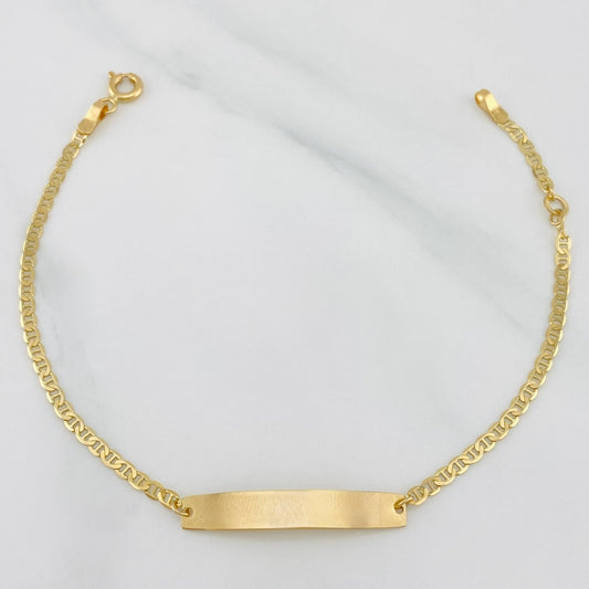 Pulso Modulable Escalera Placa Rectangular 1.9 g / 6 3/4 in - 6 in / 2 mm Oro Amarillo 18K