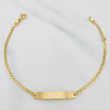 Pulso Modulable Escalera Placa Rectangular 1.95 g / 6 3/4 in - 6 in / 2 mm Oro Amarillo 18K