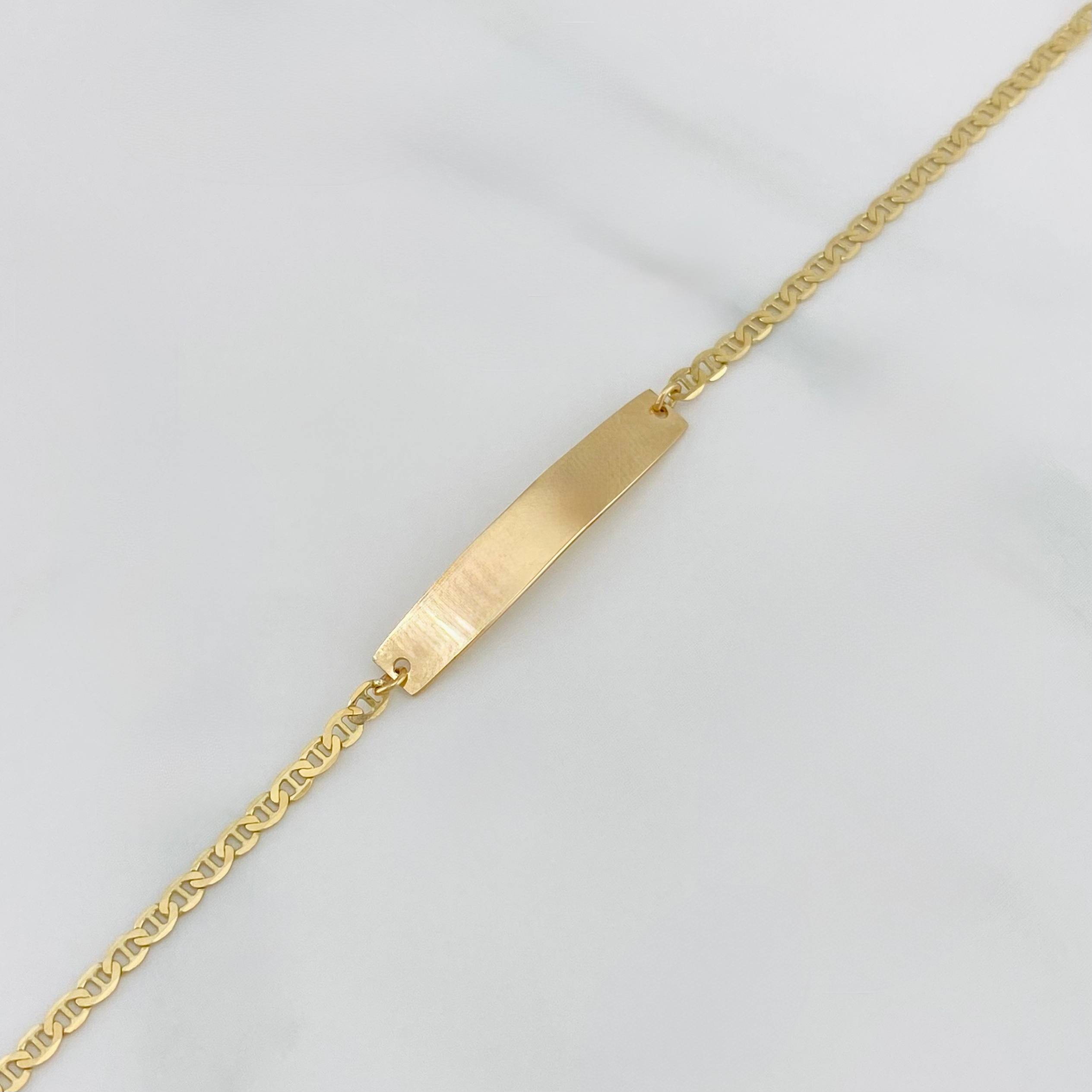 Pulso Modulable Escalera Placa Rectangular 1.95 g / 6 3/4 in - 6 in / 2 mm Oro Amarillo 18K