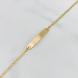 Pulso Modulable Escalera Placa Rectangular 1.95 g / 6 3/4 in - 6 in / 2 mm Oro Amarillo 18K