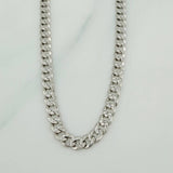 Cadena Cubana 17.8gr / 20 in / 4.4mm Oro Blanco +1 18K $