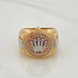 Crown Ring 10.55gr / T7 3/4 / Three Golds 18K $
