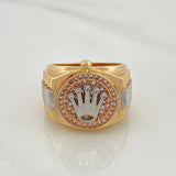 Crown Ring 10.55gr / T7 3/4 / Three Golds 18K $