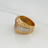 Crown Ring 10.55gr / T7 3/4 / Three Golds 18K $